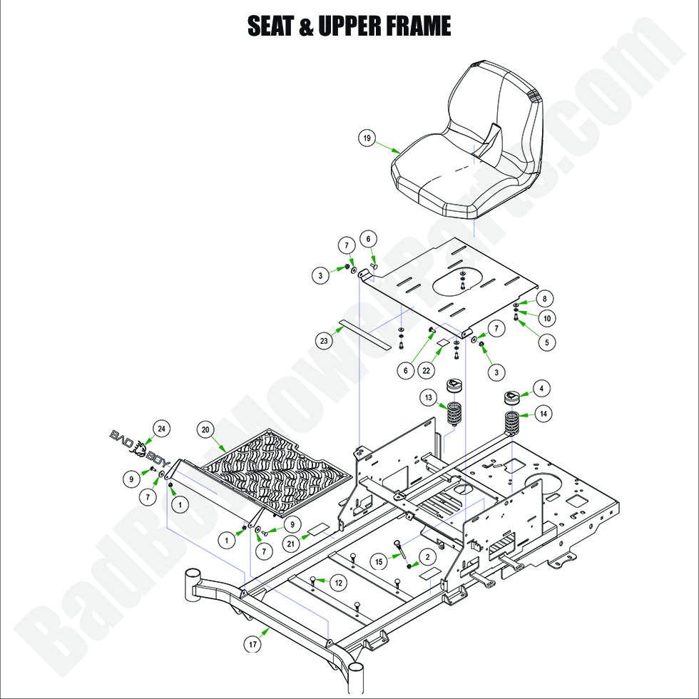 2024 MZ Rambler Seat & Upper Frame Assembly